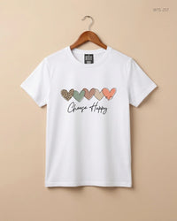 CUT LABEL (WTS-257) White Womens Tshirt