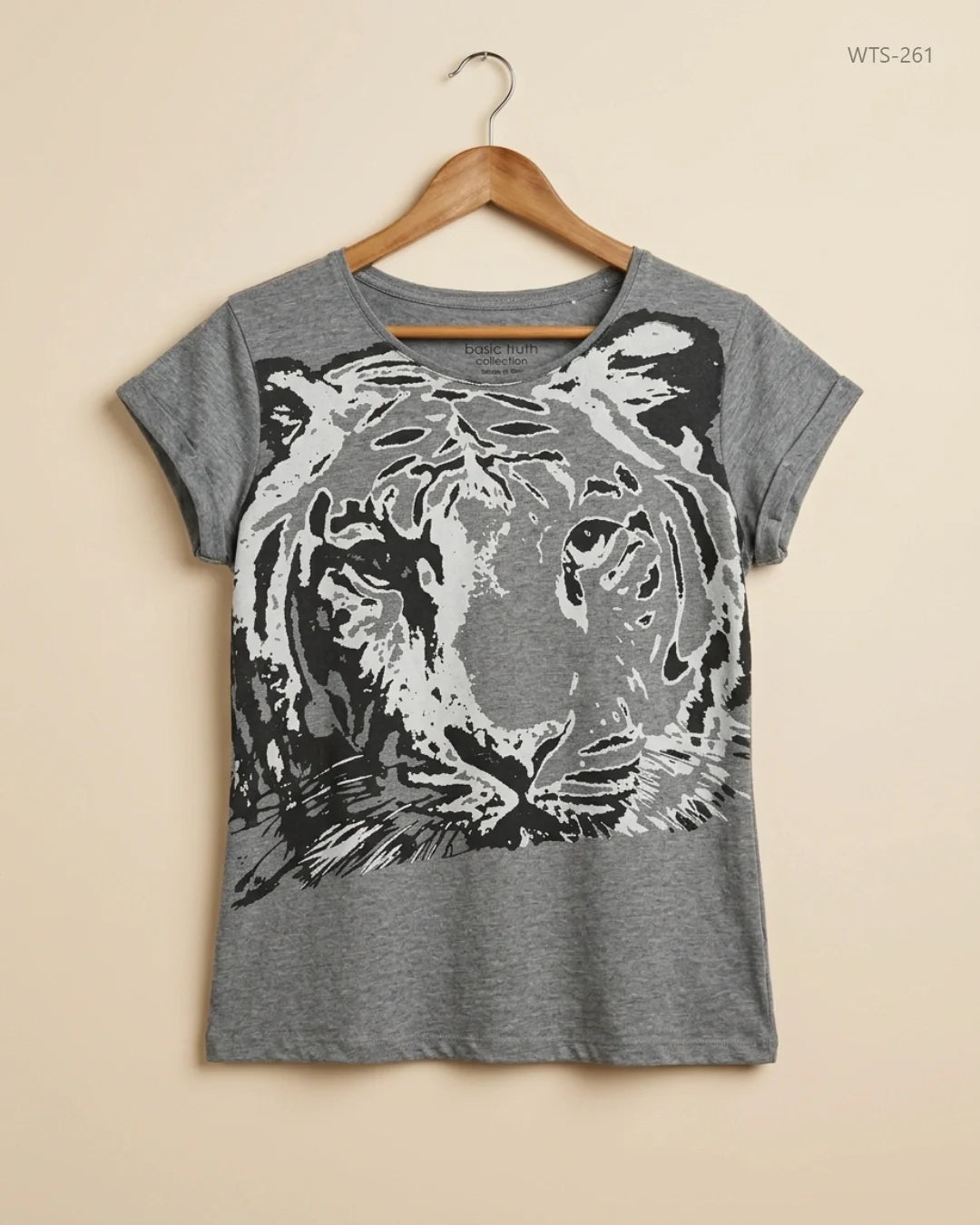 COLLECTION (WTS-261) Grey Womens Tshirt