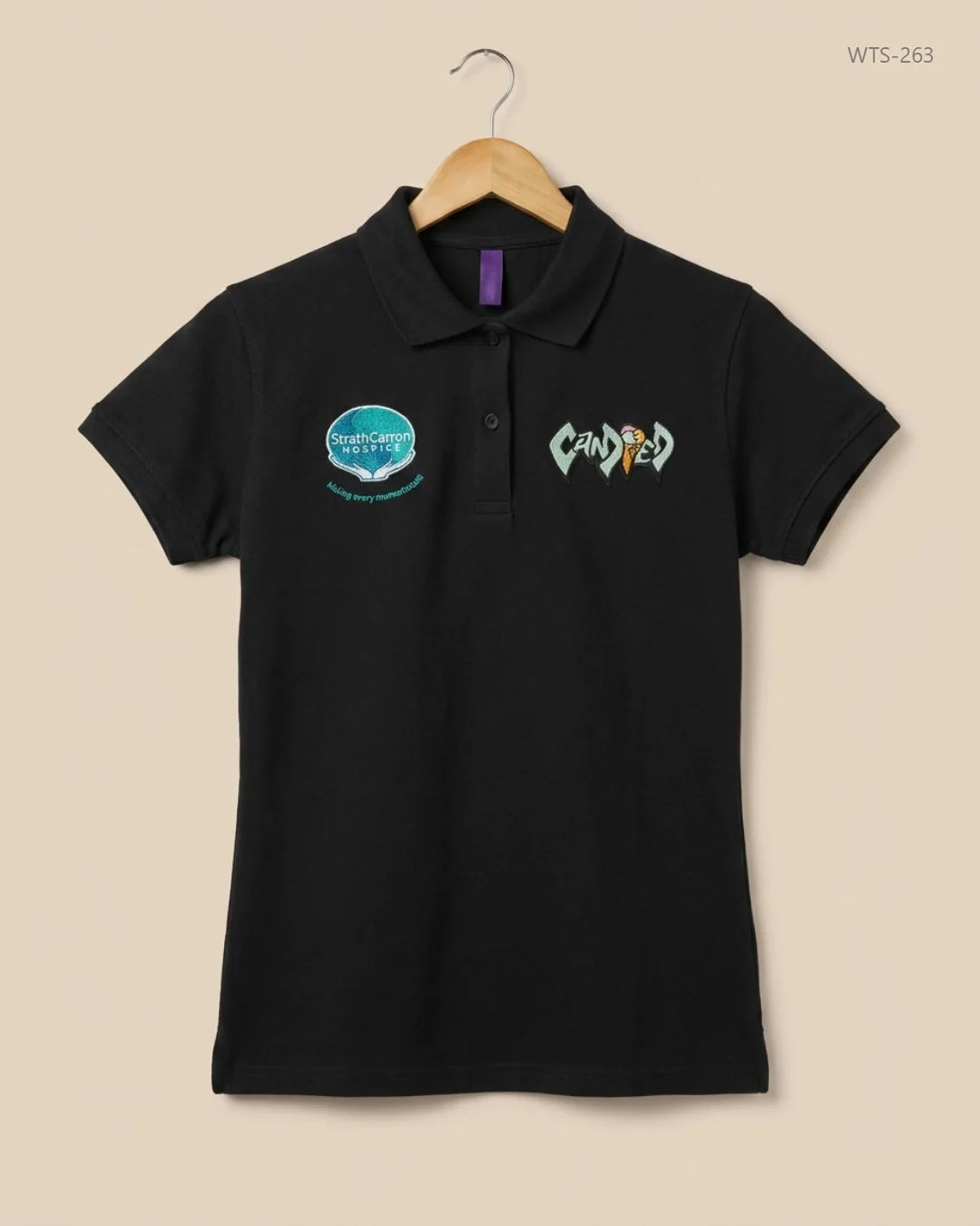HENBURY (WTS-263) Black Womens Tshirt