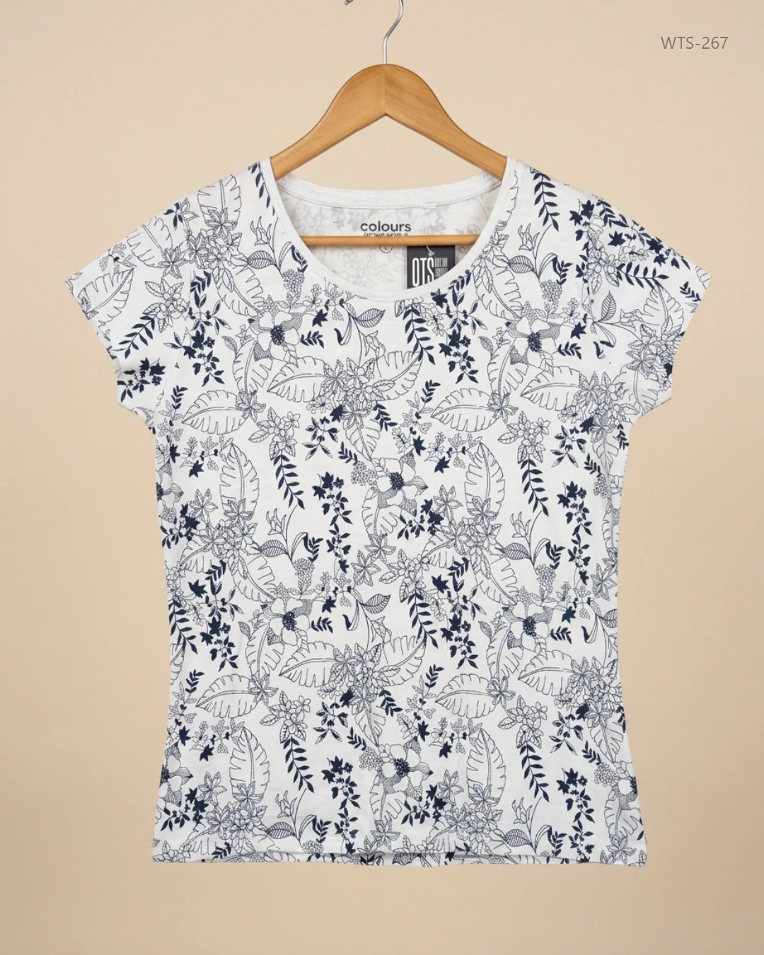 COLOURS (WTS-267) Beige Womens Tshirt