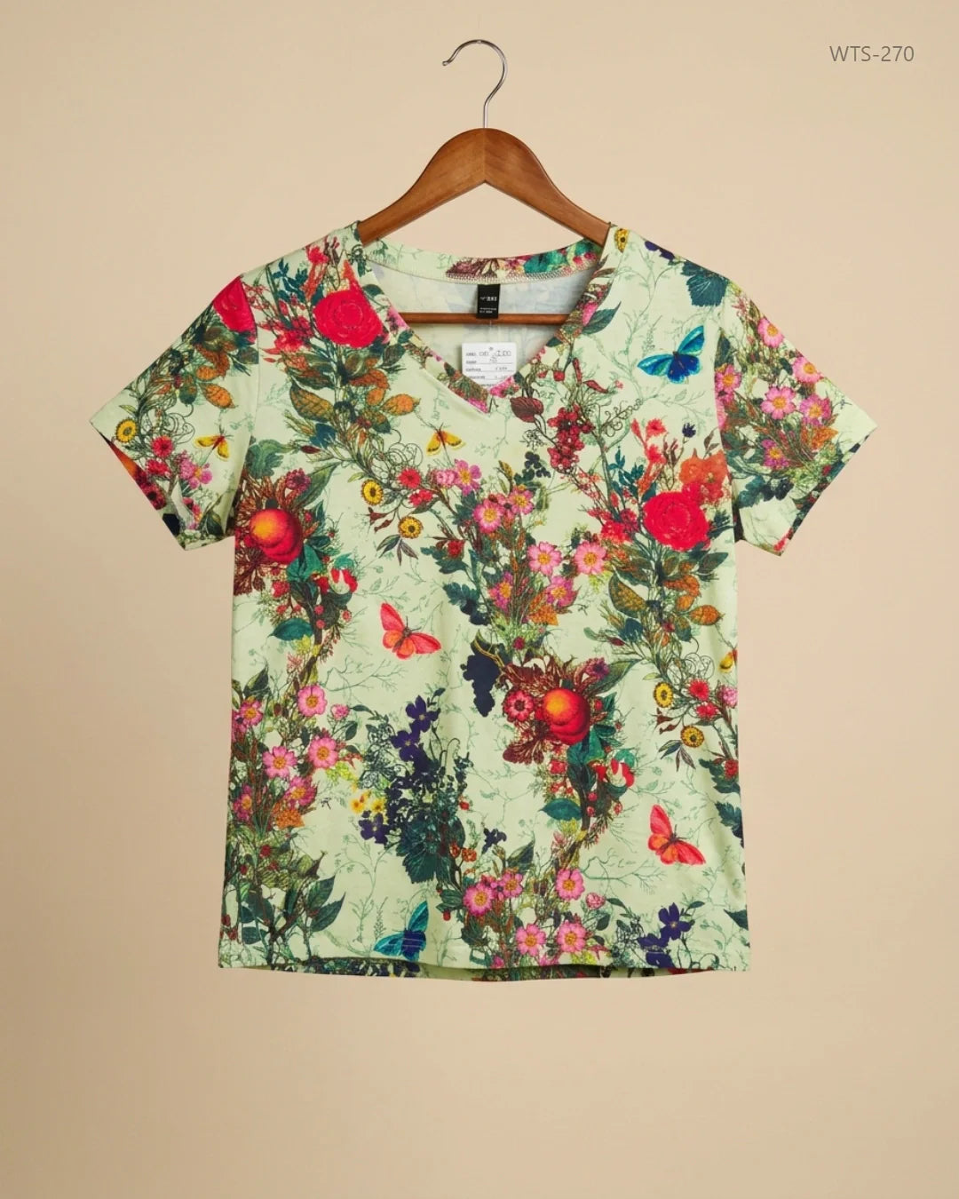 CUT LABEL (WTS-270) Multi Color Womens Tshirt