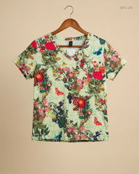 CUT LABEL (WTS-270) Multi Color Womens Tshirt