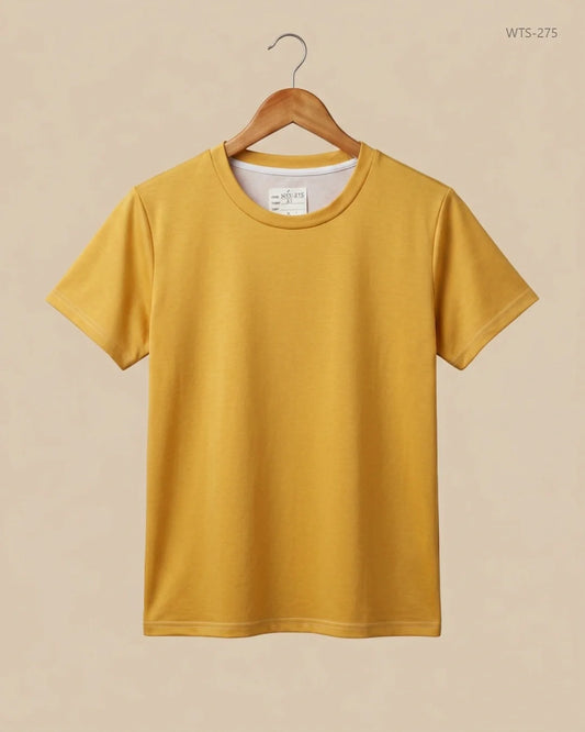 Womens Tshirts | CUT LABEL | Preloved Branded | Yellow Polyster | Premium | OTS Thrift Store Peshawar Pakistan