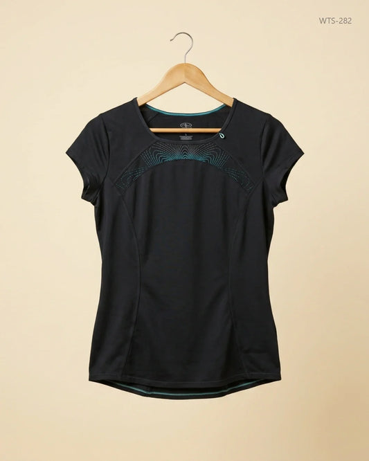 Preloved Premium Womens Tshirts by Athletic Work, Black Polyester for Womens - OTS Thrift Shop Lahore Pakistan