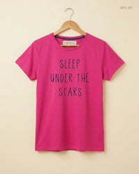 COTE DE MOI (WTS-287) Shocking Pink Womens Tshirt