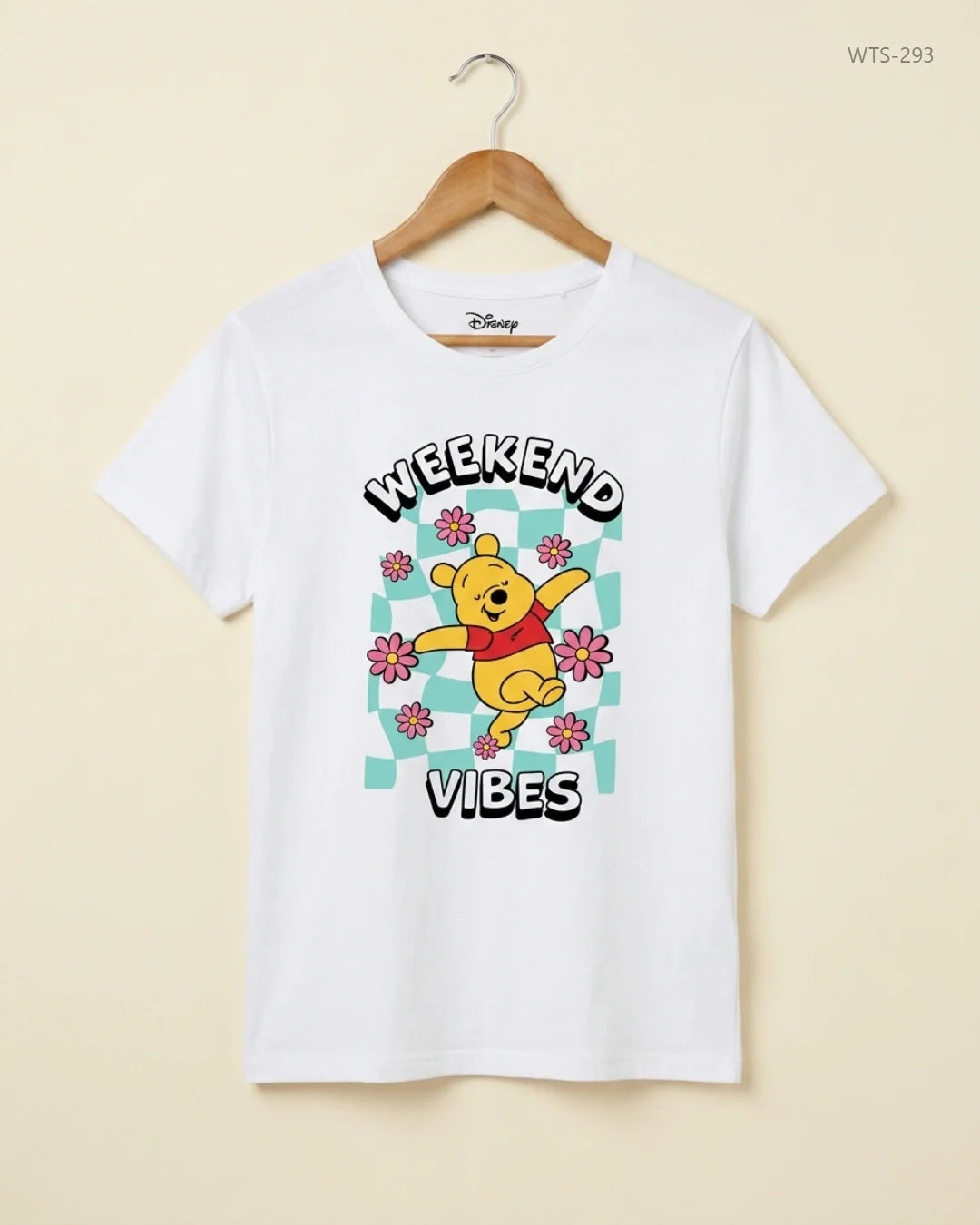 DISNEY (WTS-293) White Womens Tshirt
