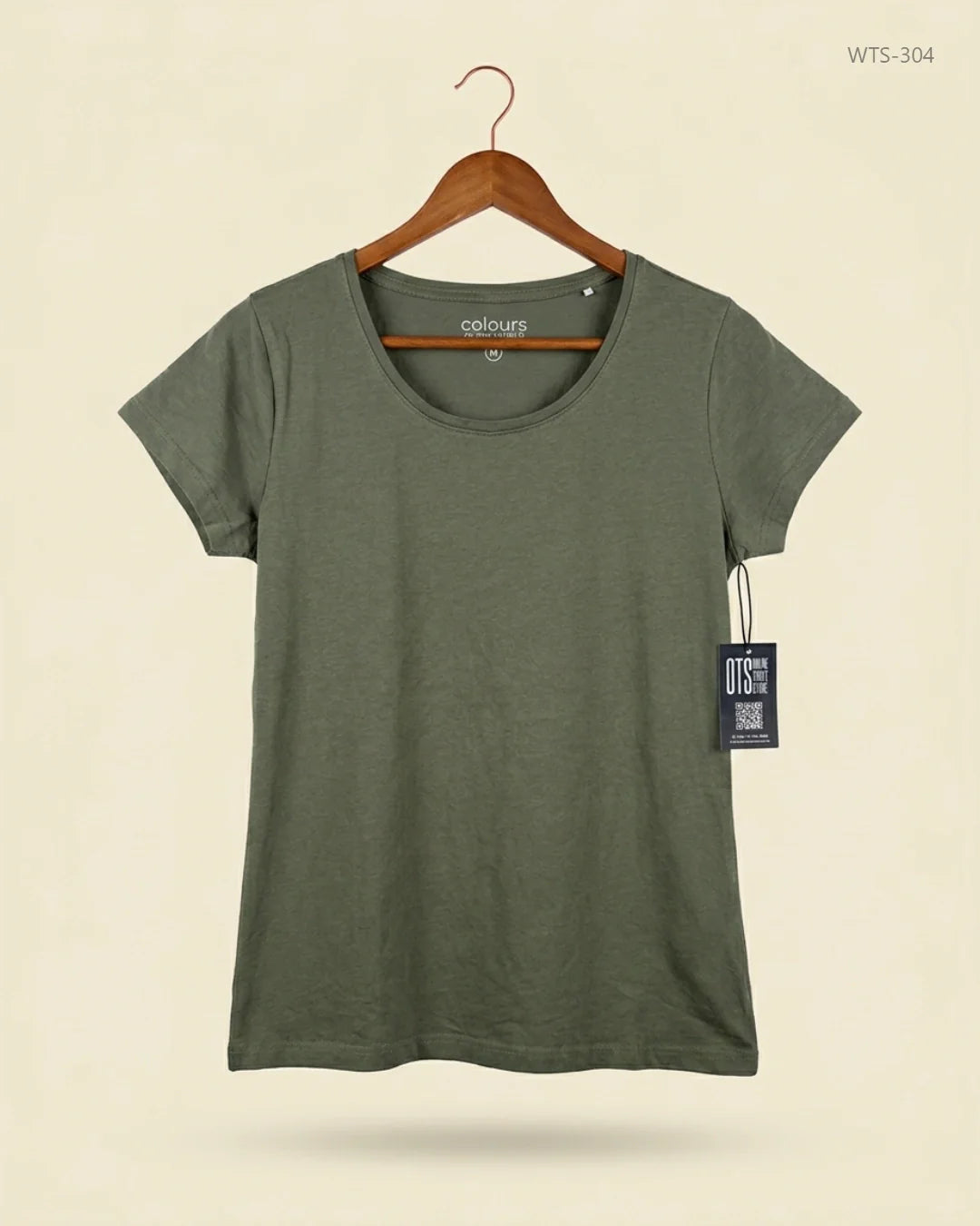 COLORS OF THE WORLD (WTS-304) Olive Green Womens Tshirt