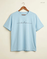 CUT LABEL (WTS-307) Aqua Womens Tshirt