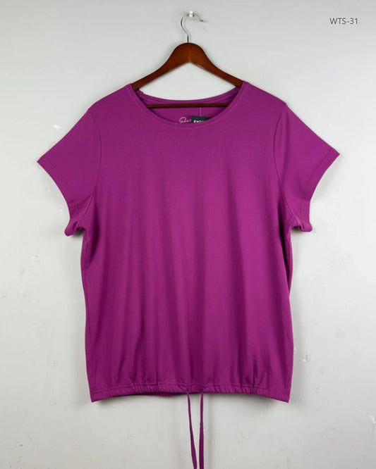 Shop Premium Womens Tshirts by Pretty | Preloved Branded Clothes | Pink Cotton | Women | OTS Thrift Store Lahore Pakistan