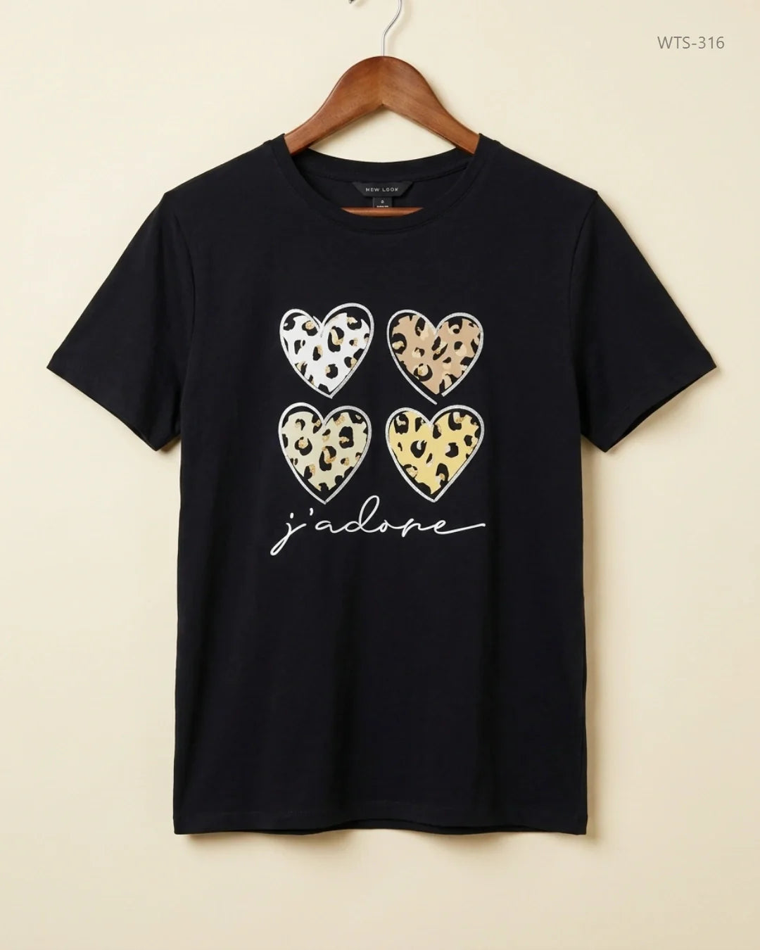 NEW LOOK (WTS-316) Black Womens Tshirt