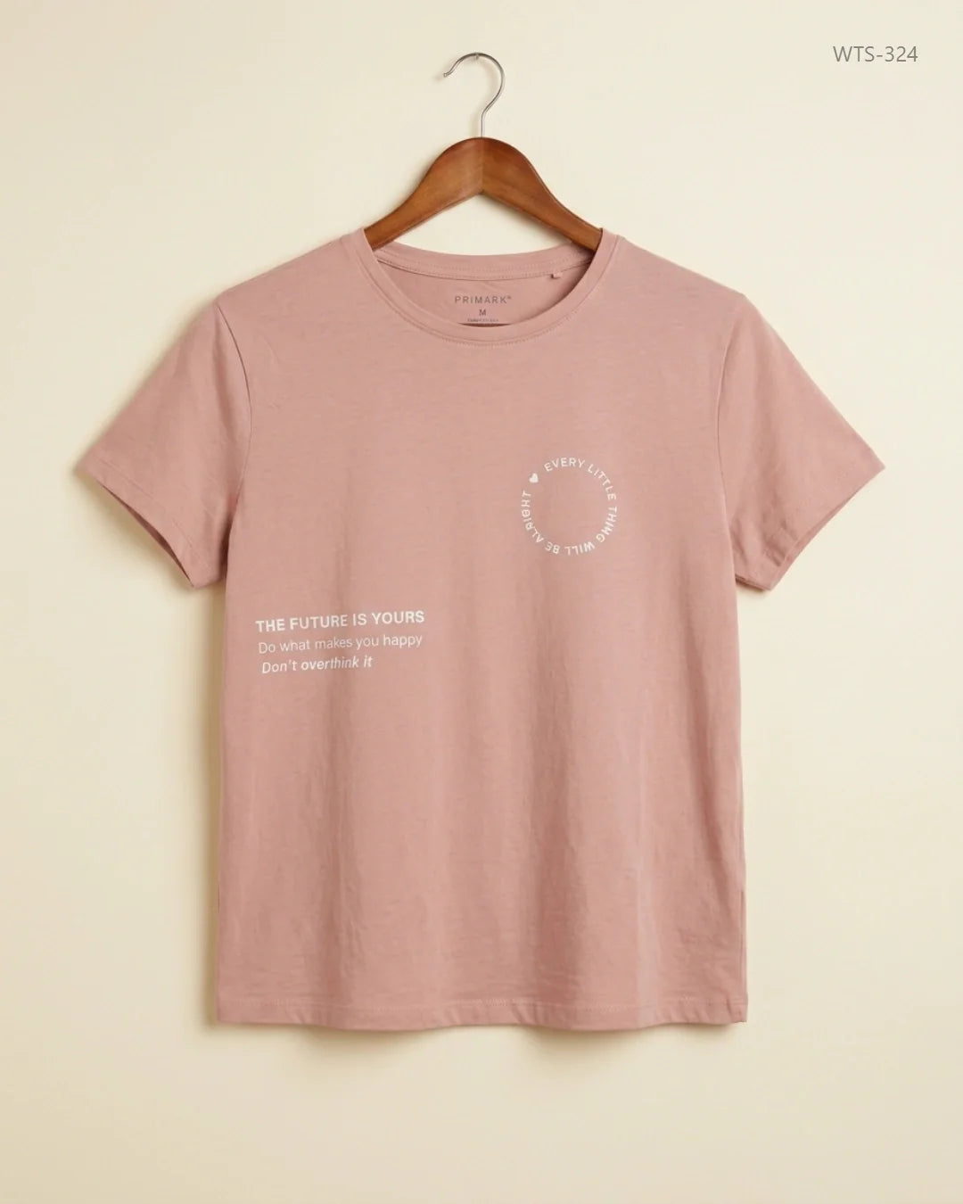 UK Imported secondhand Womens Tshirts - Primark brand, Teapink Cotton, Premium condition, for Womens - Online Thrift Store Islamabad Pakistan