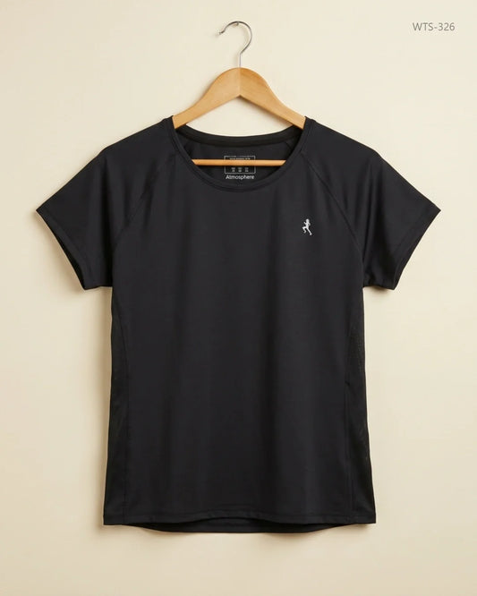 Premium Condition Womens Tshirts | Preloved Atmosphere | Black Polyester | Thrift Shop for Womens Lahore Pakistan | OTS
