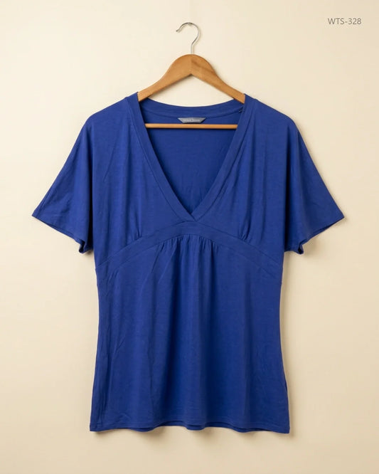 Womens Tshirts | Marks & Spencer | Preloved Branded | Blue Cotton | Premium | OTS Thrift Store Islamabad Pakistan