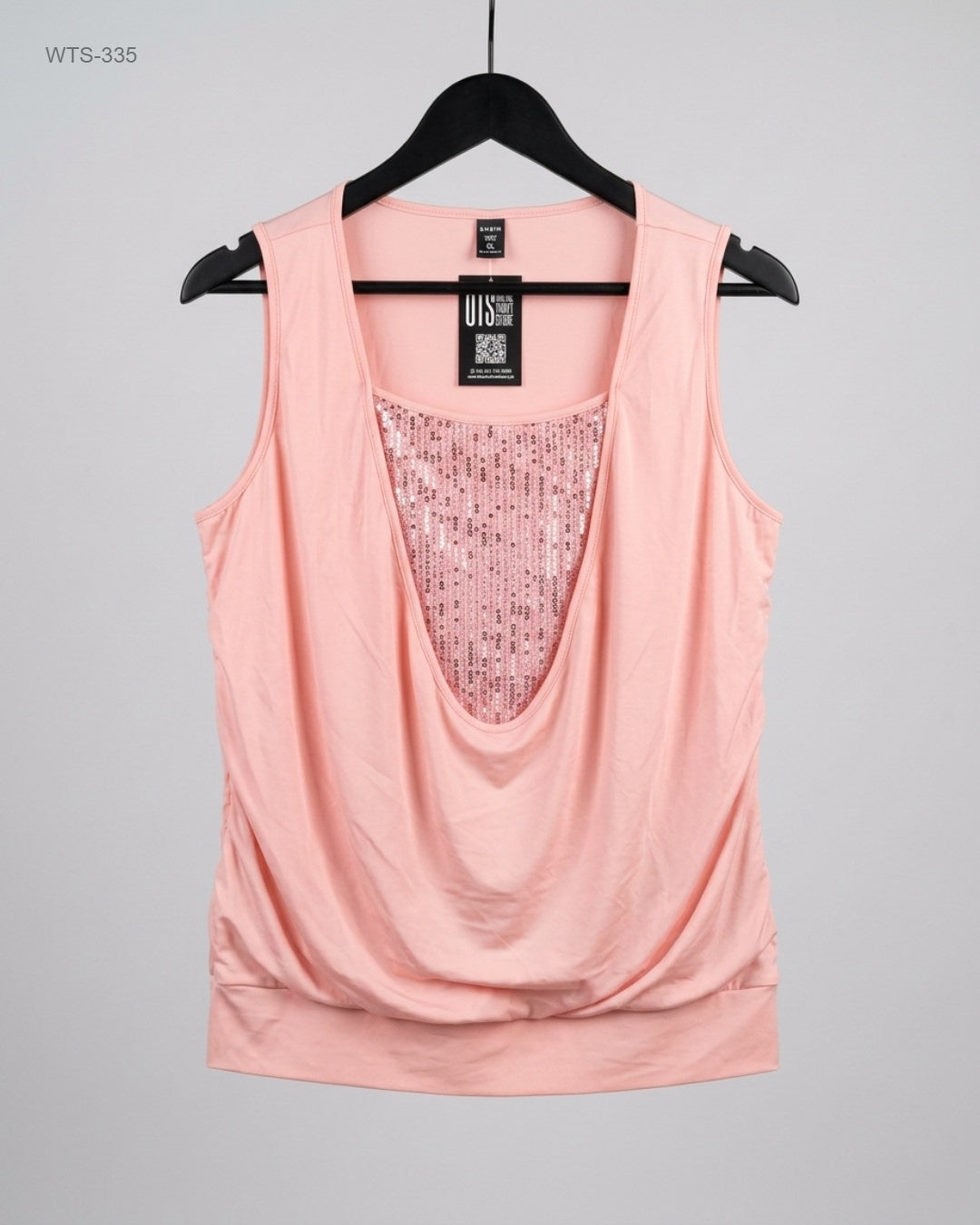 Shein (WTS-335) Draped Sleeveless Sequin Top