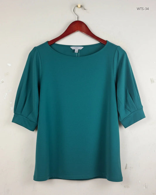 Preloved Premium Womens Tshirts by H&M, Green Polyester for Women - OTS Thrift Shop Peshawar Pakistan