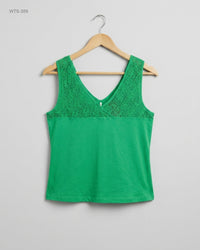 CUT LABEL (WTS-359) Lace-Trimmed Tank Top