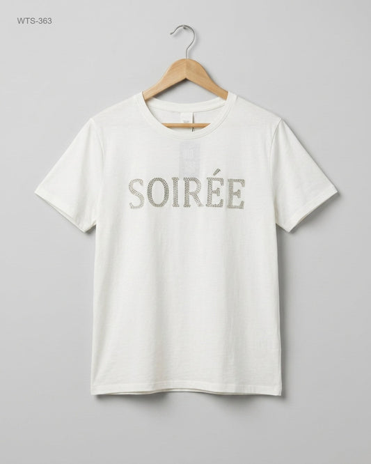 Shop Premium Womens Tshirts by H&M | Preloved Branded Clothes | OffWhite Cotton | Womens | OTS Thrift Store Karachi Pakistan