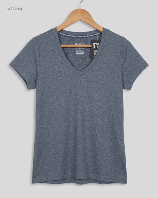 Shop Premium Womens Tshirts by ISOCOOL | Preloved Branded Clothes | Grey Polyester | Womens | OTS Thrift Store Peshawar Pakistan