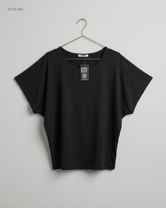 Womens Tshirts | CLOCKHOUSE | Preloved Branded | Black Viscose | Premium | OTS Thrift Store Islamabad Pakistan