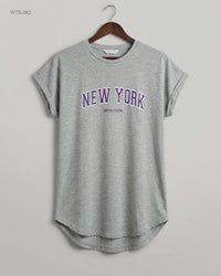 Primark (WTS-382) Longline Graphic T-Shirt