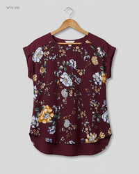 F&F (WTS-390) Floral Short-Sleeved Blouse