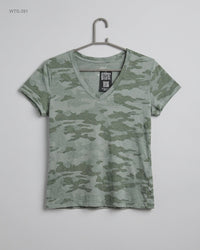 UNIVERSAL THREAD (WTS-391) Camouflage V-Neck T-Shirt