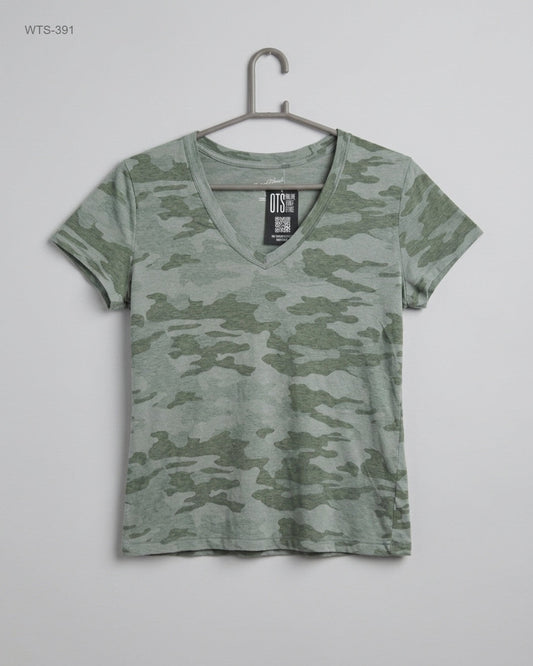 Womens Tshirts | UNIVERSAL THREAD | Preloved Branded | MUD GREEN COTTON | Premium | OTS Thrift Store Lahore Pakistan