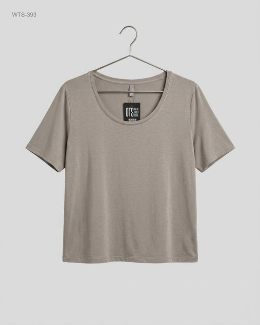 Premium Condition Womens Tshirts | Preloved H&M | Beige GRAY Viscose | Thrift Shop for Womens Peshawar Pakistan | OTS