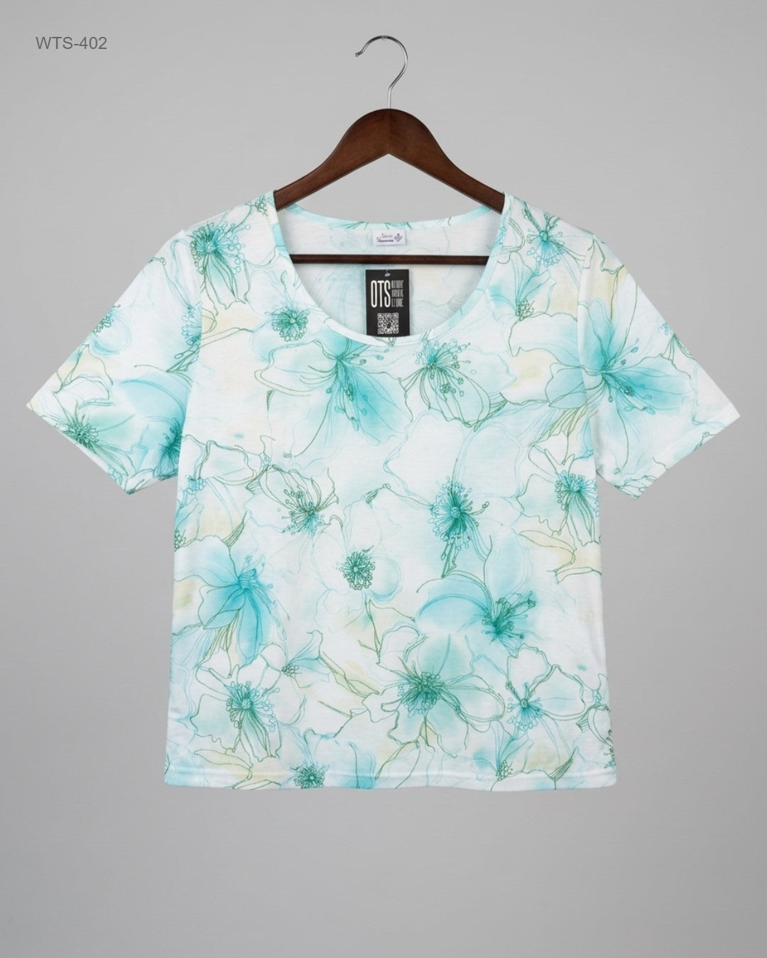 ATELIER (WTS-402) Short-Sleeve Floral Top