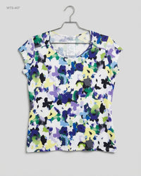 Marks & Spencer (WTS-407) Floral Scoop Neck Top
