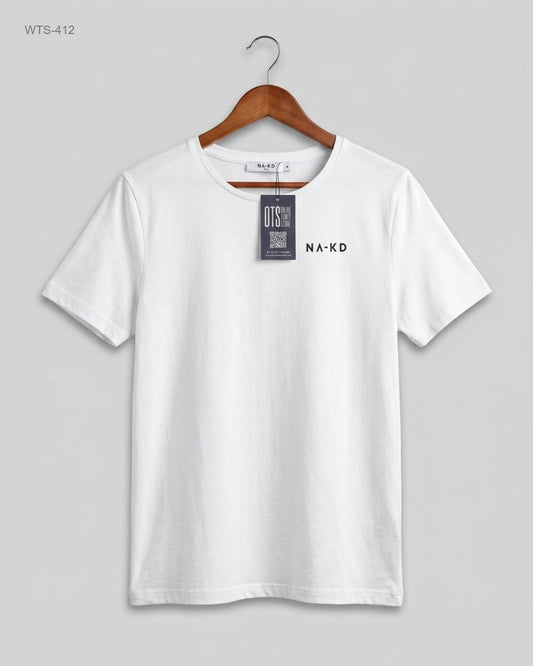 Womens Tshirts | NA-KD | Preloved Branded | White Cotton | Premium | OTS Thrift Store Lahore Pakistan