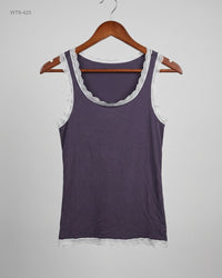 CUT LABEL (WTS-423) Lace-Trimmed Camisole Top
