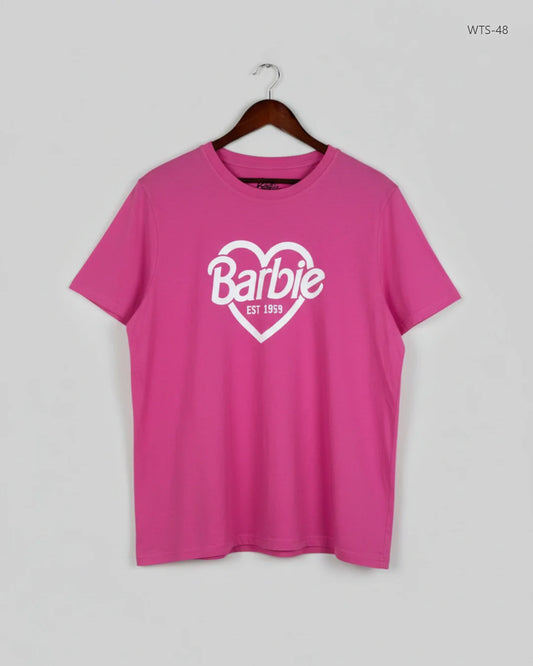Womens Tshirts | Barbie | Preloved Branded | Pink Cotton | Premium | OTS Thrift Store Islamabad Pakistan