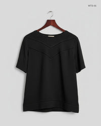 SCOTCH & SODA Black Womens Tshirts (WTS-55)