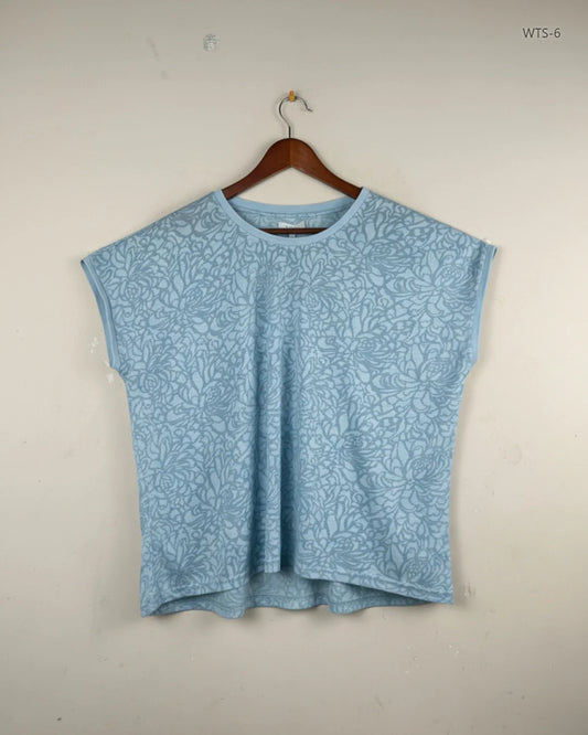 Premium Condition Womens Tshirts | Preloved Bel&bo | SkyBlue Polyester | Thrift Shop for Women Islamabad Pakistan | OTS