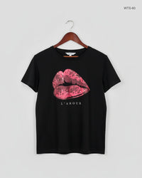 PARAMOUR Black Womens Tshirts (WTS-60)