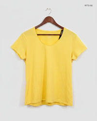 ATMOSPHERE Yellow Womens Tshirts (WTS-66)
