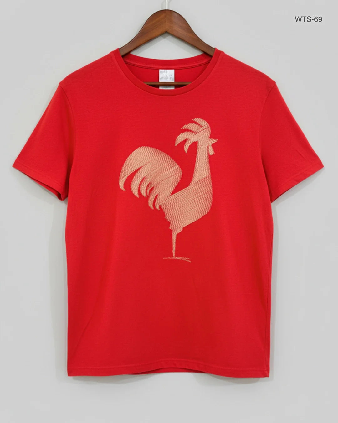 CUT LABEL Red Womens Tshirts (WTS-69)