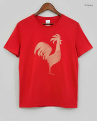 CUT LABEL Red Womens Tshirts (WTS-69)