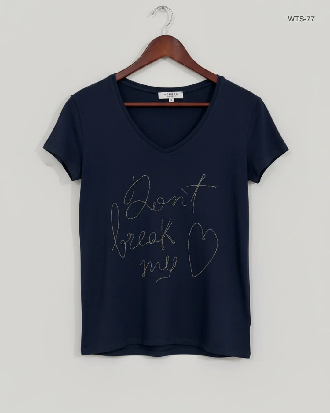 MORGAN Blue Womens Tshirts (WTS-77)