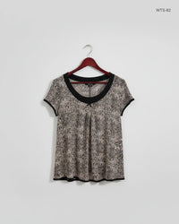 REVA ROFE Black & Beige Womens Tshirts (WTS-82)