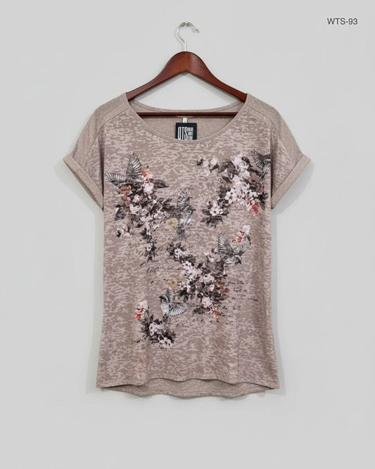 Womens Tshirts | MS Mode | Preloved Branded | Brown Cotton | Premium | OTS Thrift Store Peshawar Pakistan