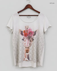 GINA BENOTTI White Womens Tshirts (WTS-95)