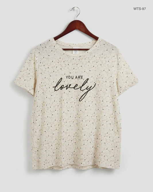Secondhand Branded Womens Tshirts by TU, OffWhite Cotton fabric, Premium condition, for Women - Online Thrift Shop Peshawar Pakistan
