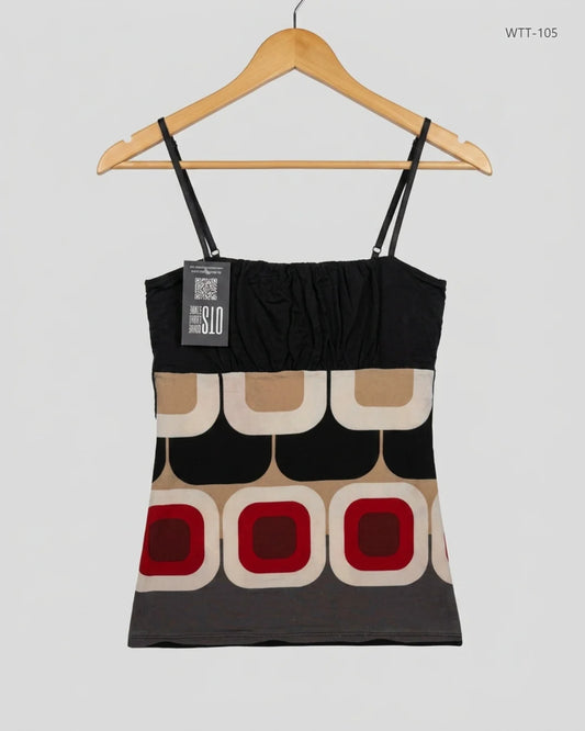 Secondhand Branded Womens Tank Top by Amelie, Multi Viscose fabric, Premium condition, for Womens - Online Thrift Shop Peshawar Pakistan