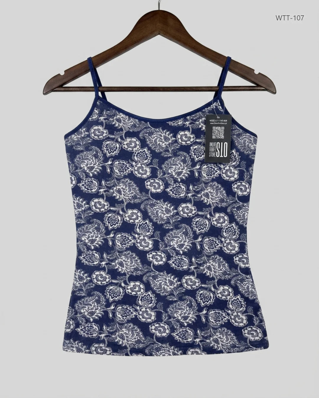 Preloved Premium Womens Tank Top by Dorothy Perkins, Blue Cotton for Womens - OTS Thrift Shop Lahore Pakistan