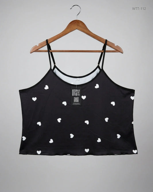 Premium Condition Womens Tank Top | Preloved Cut Label | Black Polyester | Thrift Shop for Womens Karachi Pakistan | OTS