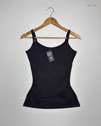 CUT LABEL (WTT-118) Black Womens Tank Top