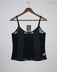 CUT LABEL (WTT-122) Black Womens Tank Top