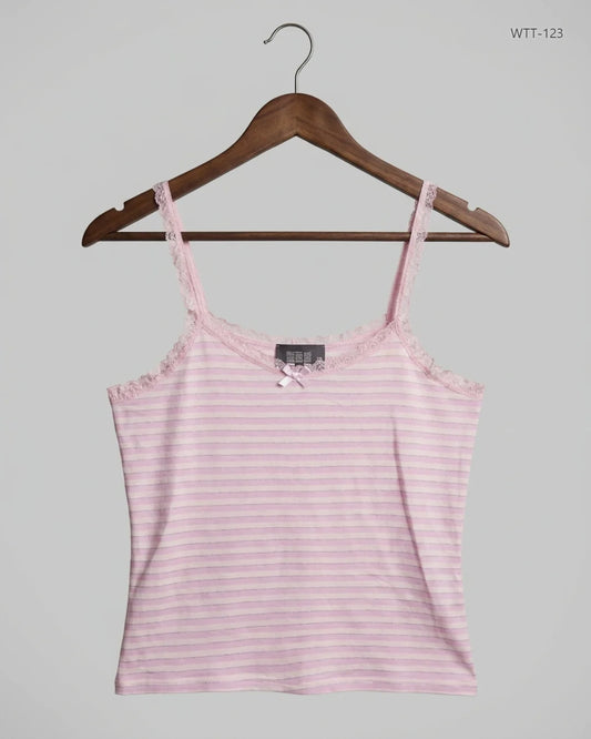 Shop Premium Womens Tank Top by Cut Label | Preloved Branded Clothes | Pink Cotton | Womens | OTS Thrift Store Islamabad Pakistan